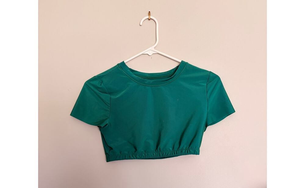 Aerie Emerald Green Crop Top - Picture 1 of 4